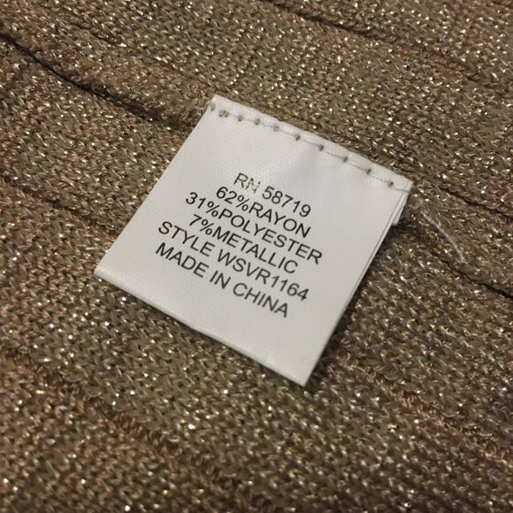 NWT Sparkly Ribbed Rayon Art Deco Cozily Decadent Open Cardigan - Picture 8 of 16